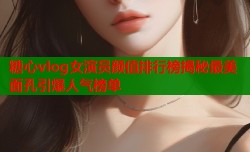 糖心vlog女演员颜值排行榜揭秘最美面孔引爆人气榜单