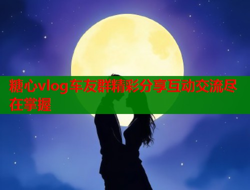 糖心vlog车友群精彩分享互动交流尽在掌握  第1张